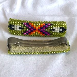 Beautiful beaded child hair clips